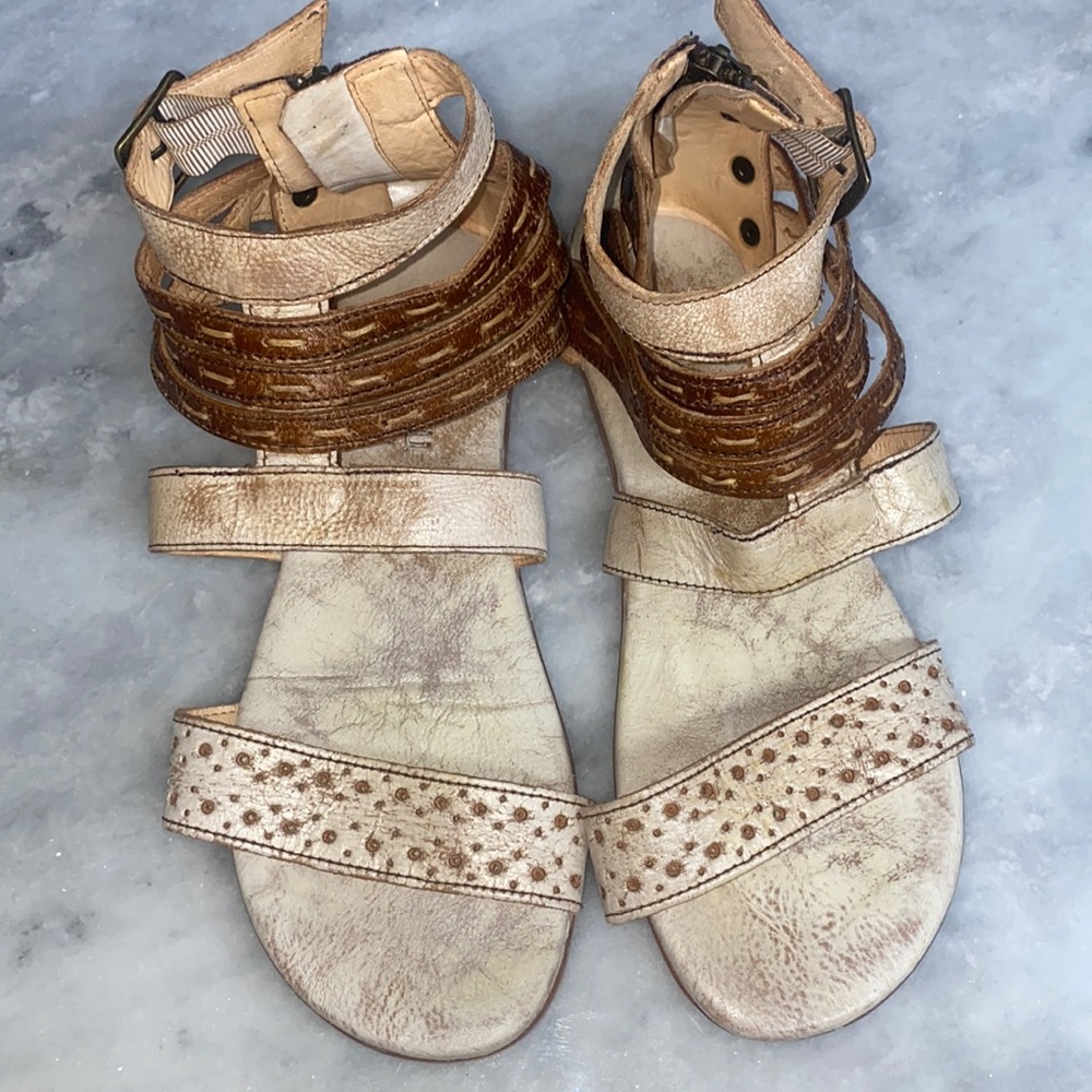 BedStu Artemis Distressed Gladiator Sandals